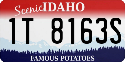 ID license plate 1T8163S
