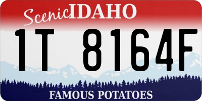 ID license plate 1T8164F
