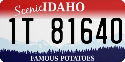 ID license plate 1T8164O