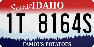ID license plate 1T8164S