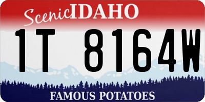 ID license plate 1T8164W