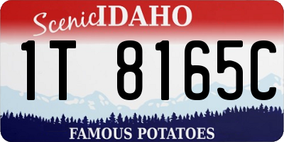 ID license plate 1T8165C