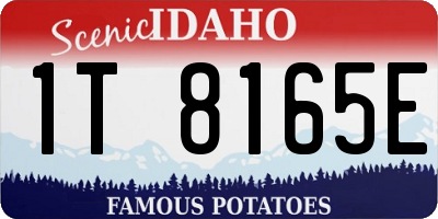 ID license plate 1T8165E