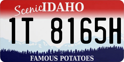 ID license plate 1T8165H