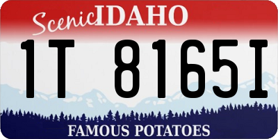 ID license plate 1T8165I