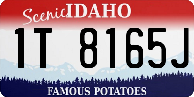 ID license plate 1T8165J