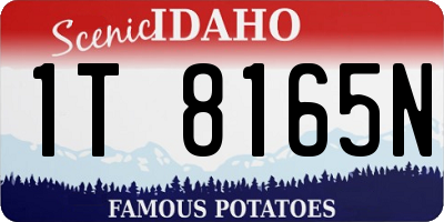 ID license plate 1T8165N