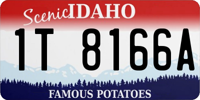 ID license plate 1T8166A