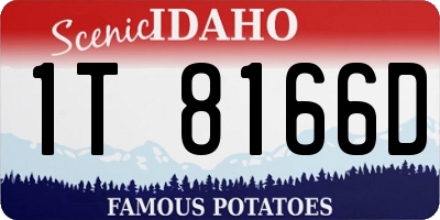 ID license plate 1T8166D