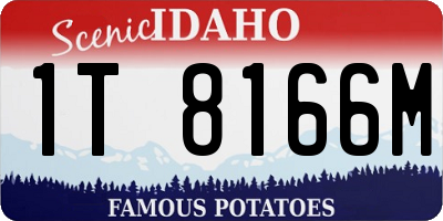 ID license plate 1T8166M