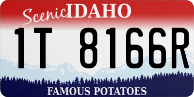 ID license plate 1T8166R