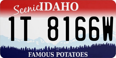 ID license plate 1T8166W