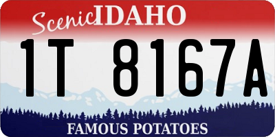 ID license plate 1T8167A