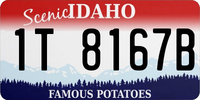 ID license plate 1T8167B