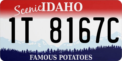 ID license plate 1T8167C