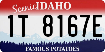 ID license plate 1T8167E