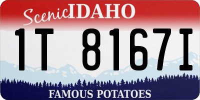 ID license plate 1T8167I