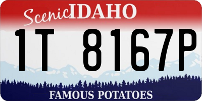 ID license plate 1T8167P