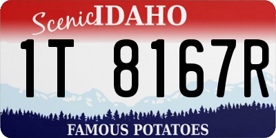 ID license plate 1T8167R