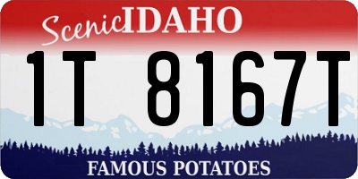 ID license plate 1T8167T