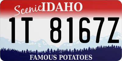 ID license plate 1T8167Z