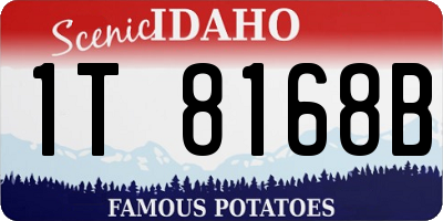 ID license plate 1T8168B