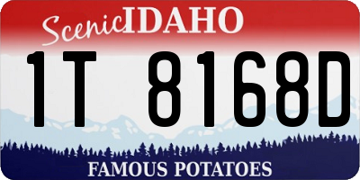 ID license plate 1T8168D