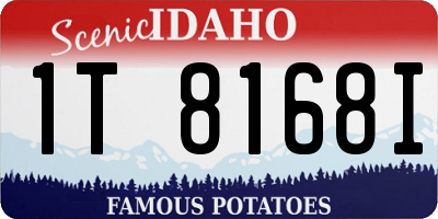 ID license plate 1T8168I