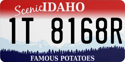 ID license plate 1T8168R