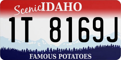 ID license plate 1T8169J
