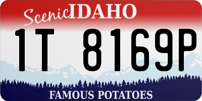 ID license plate 1T8169P