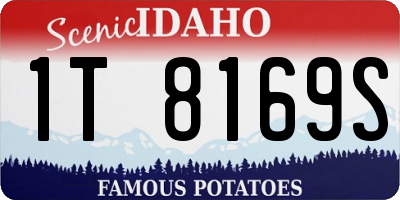 ID license plate 1T8169S