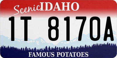 ID license plate 1T8170A