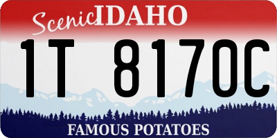ID license plate 1T8170C