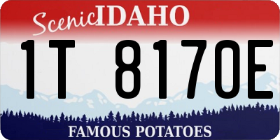 ID license plate 1T8170E