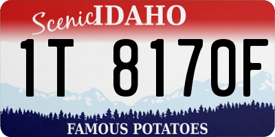 ID license plate 1T8170F