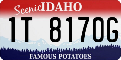 ID license plate 1T8170G