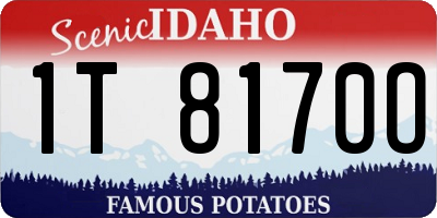 ID license plate 1T8170O