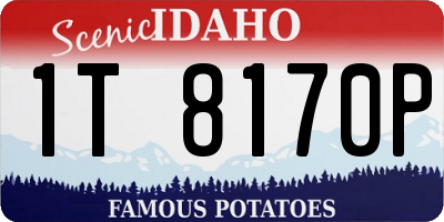ID license plate 1T8170P