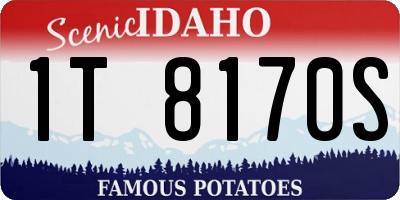 ID license plate 1T8170S
