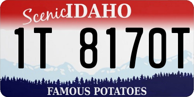ID license plate 1T8170T