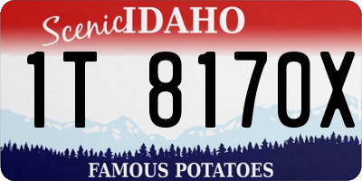 ID license plate 1T8170X