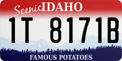 ID license plate 1T8171B