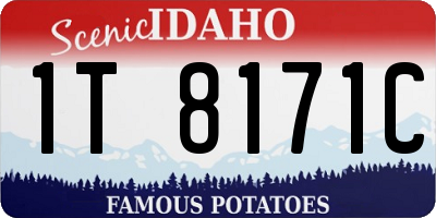 ID license plate 1T8171C