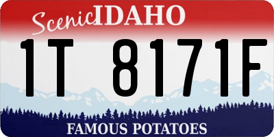 ID license plate 1T8171F