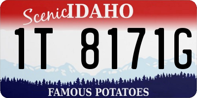 ID license plate 1T8171G