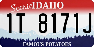 ID license plate 1T8171J