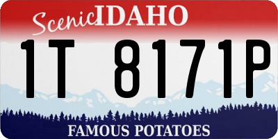 ID license plate 1T8171P