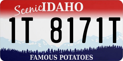 ID license plate 1T8171T