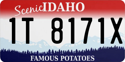 ID license plate 1T8171X